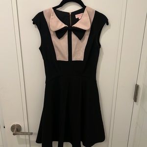 Ted Baker black and pink a line dress
